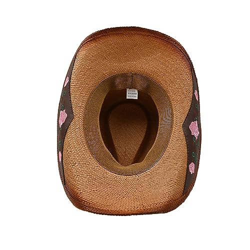 Straw Cowboy Hat with Two Decorative Bands L24249
