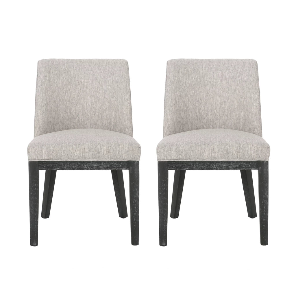 Fabric Upholstered Wood Dining Chairs, Set of 2 Z78925