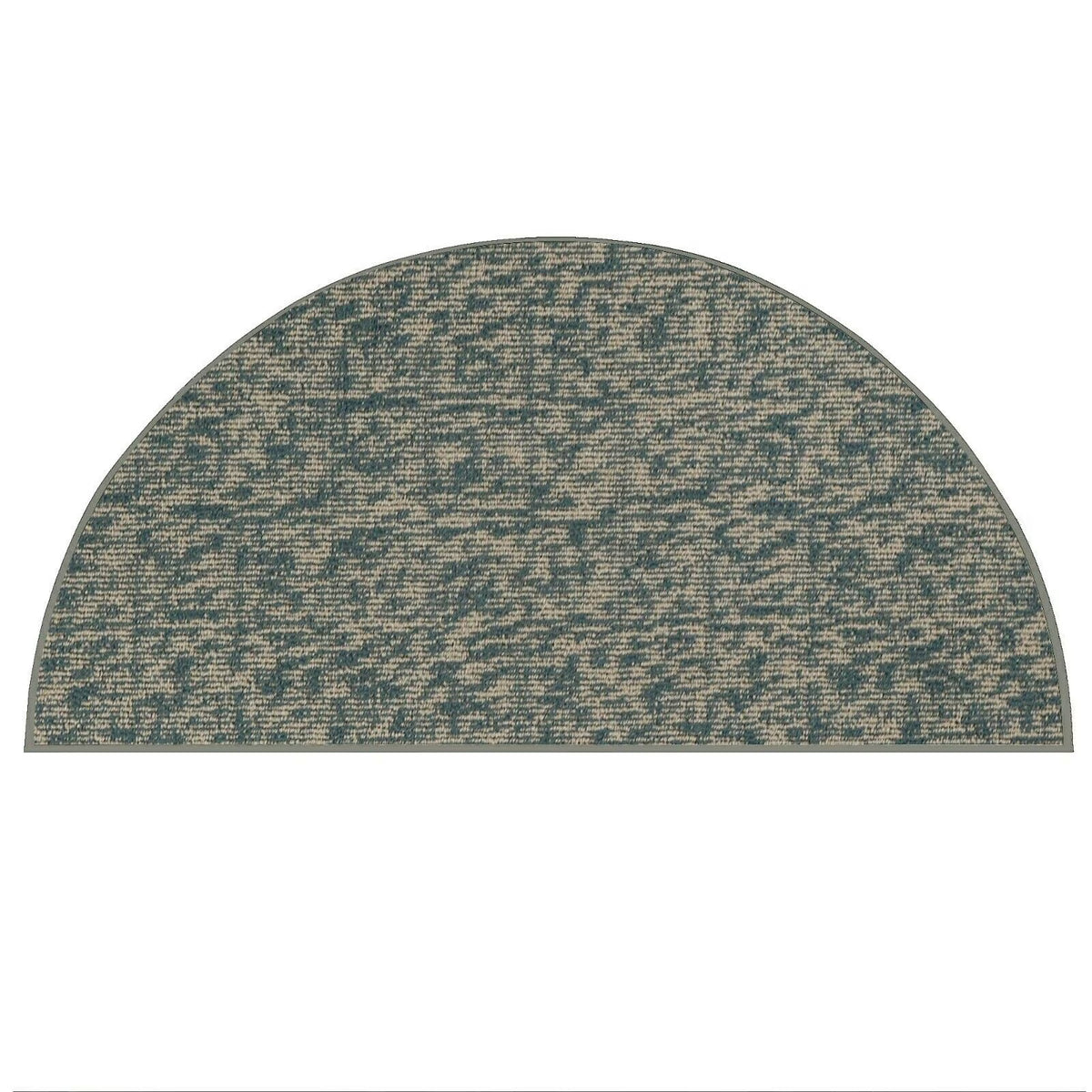 Blue 60" x 120" Half Round Solid Color Rug A370