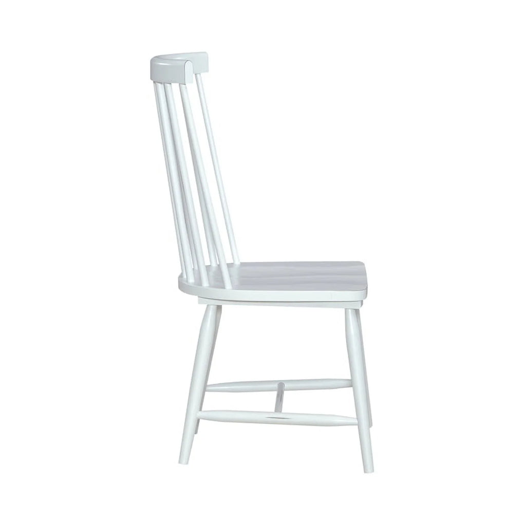 White Spindle Back Side Chair H125
