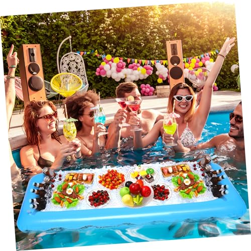 1 Set Inflatable Pool Serving Bar and Mesh Food Tent Set with Drain Plug H2692