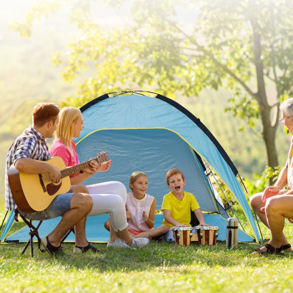 Beach Tent Canopy Sun Shelter UPF 50+ UV Protection, Portable Beach Shade Fit 3-4 Person, Lightweight, Breathable, Collapsible T194408