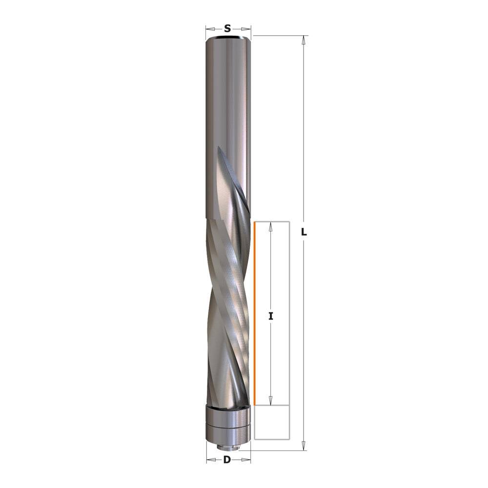 Solid Carbide Up/Downcut Spiral Flush Trim Bit, 1/2-Inch M196514