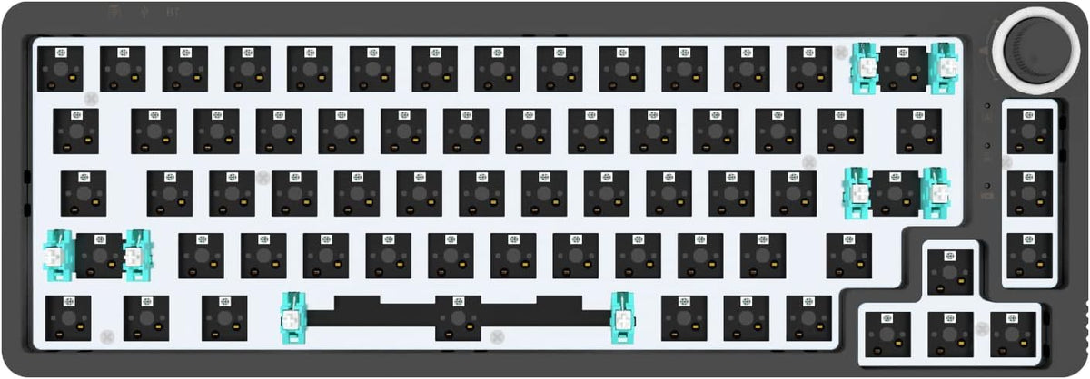 Clear Green 67 Keys Hot Swappable Mechanical Keyboard Kit U937