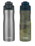 20 oz Vacuum Insulated Stainless Steel Water Bottles with Wide Mouth Lid (2 Pieces) J7054