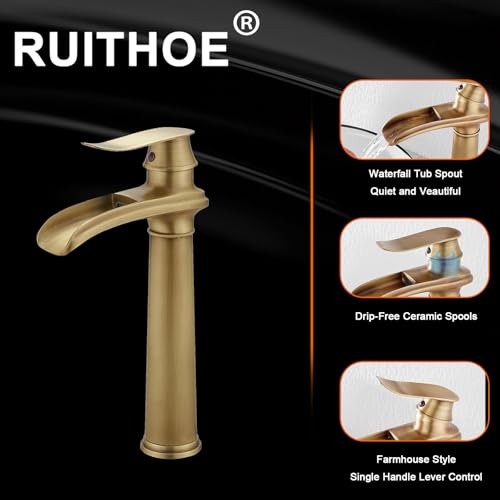 Oil Rubbed Bronze Waterfall Vessel Sink Faucet Y602