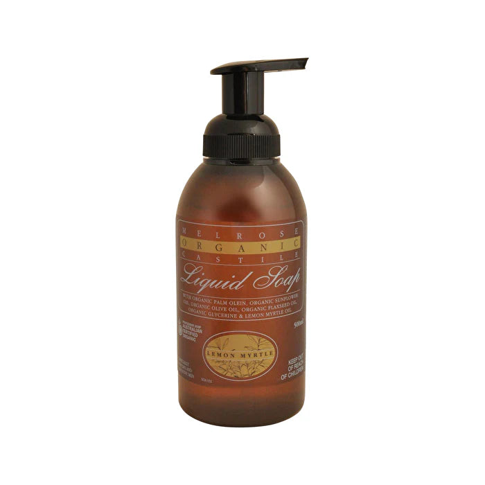 Organic Castile Liquid Soap Lemon Myrtle Pump 500ml P5071