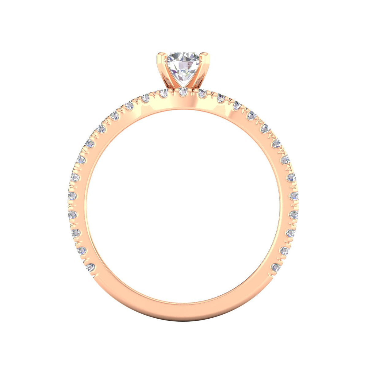 10k Rose Gold Solitaire Ring M82744