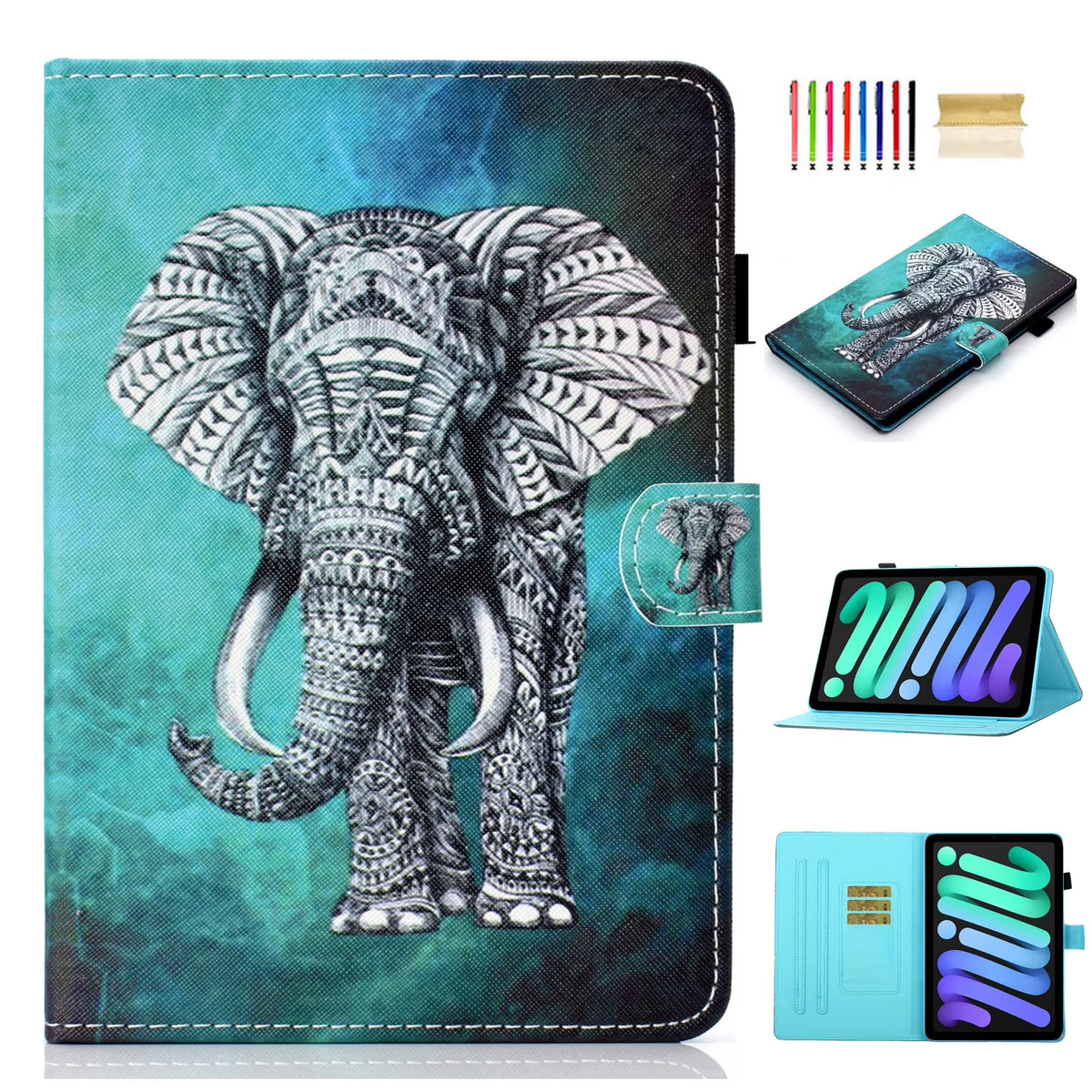 Elephant 10.9 Inch Slim Fit Folio Stand Case with Auto Sleep Wake Smart Cover M26876