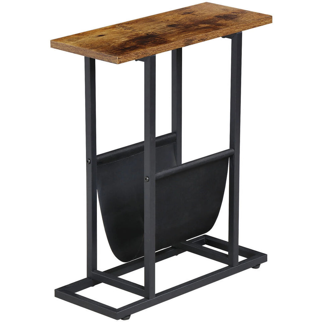 Narrow End Table with Side Pocket J3896