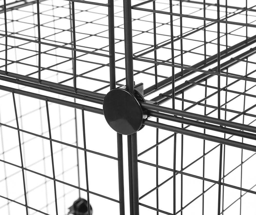 Black 4 Cube Wire Storage Shelves L647669