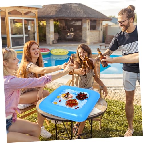 1 Set Inflatable Pool Serving Bar and Mesh Food Tent Set with Drain Plug H2692