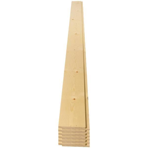 1 in. x 8 in. x 8 ft. Square Edge Pine Shiplap Board (6-Pack) O46497