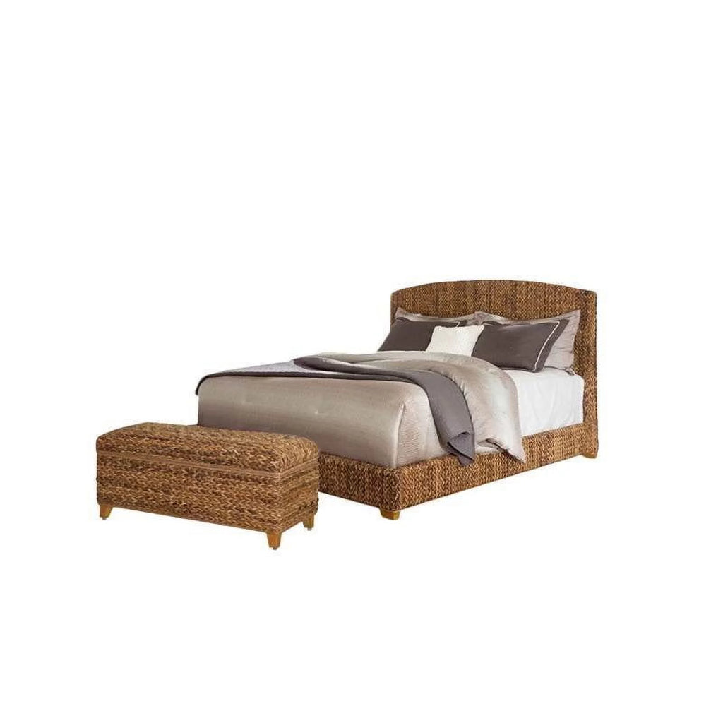 2 Piece Bedroom Set with Hand Woven Bed and Bench C794879