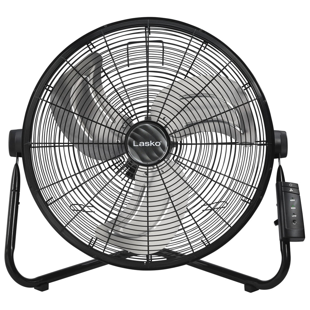 20 High Velocity Floor Fan with Remote, Black D9582