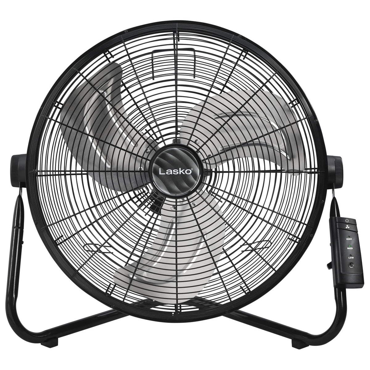 20 High Velocity Floor Fan with Remote, Black D9582