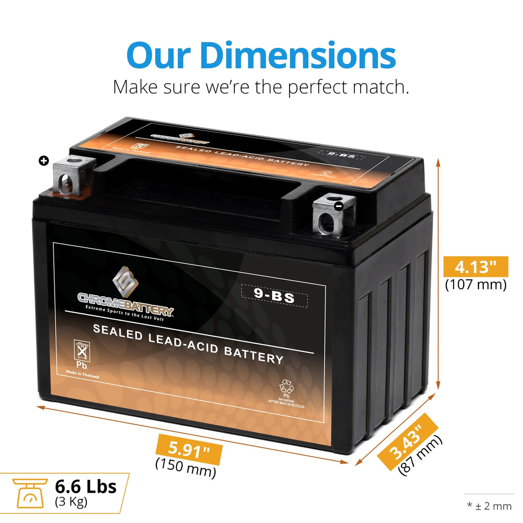 YTX9-BS Motorcycle Battery X89686
