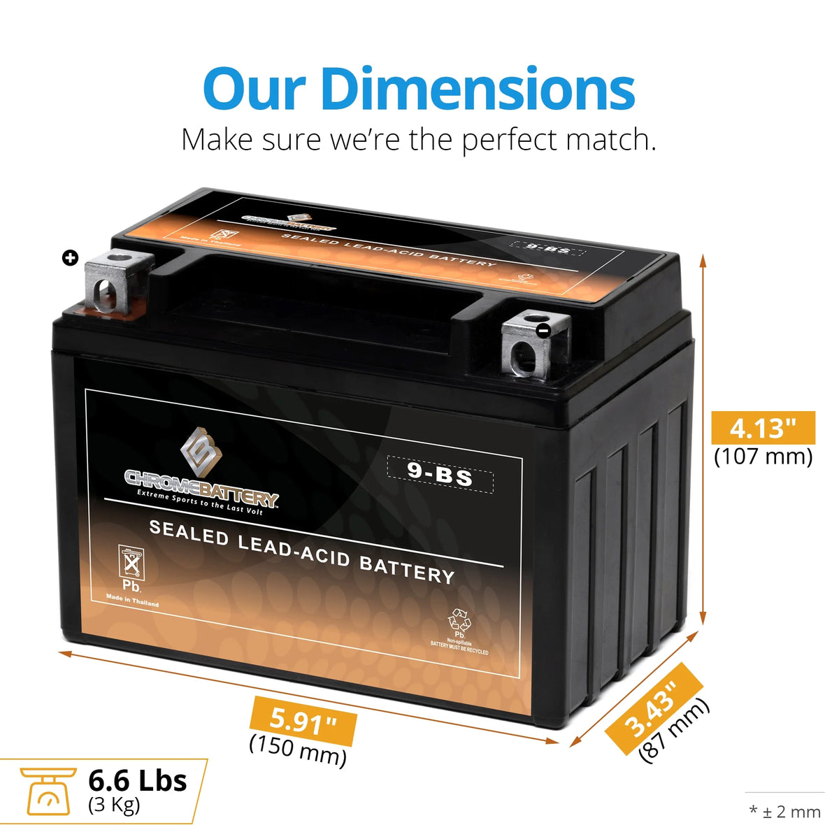 YTX9-BS Motorcycle Battery X89686