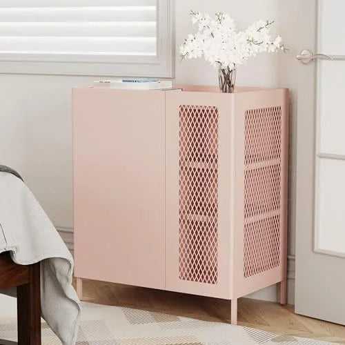 Modern Metal Sideboard Cabinet with Adjustable Shelves B14468