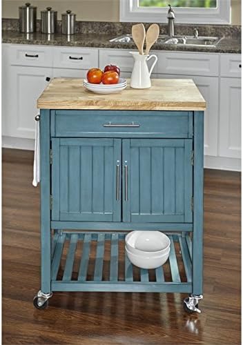 Teal Kitchen Cart F4273