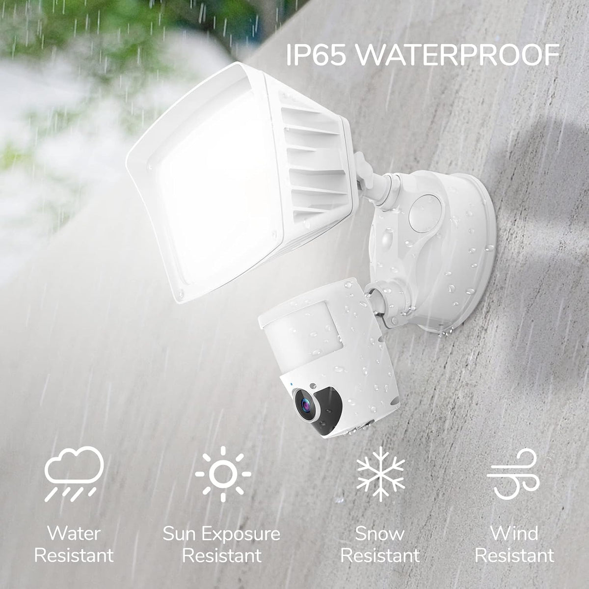 1080P Motion Sensor Floodlight Camera with Night Vision C595671