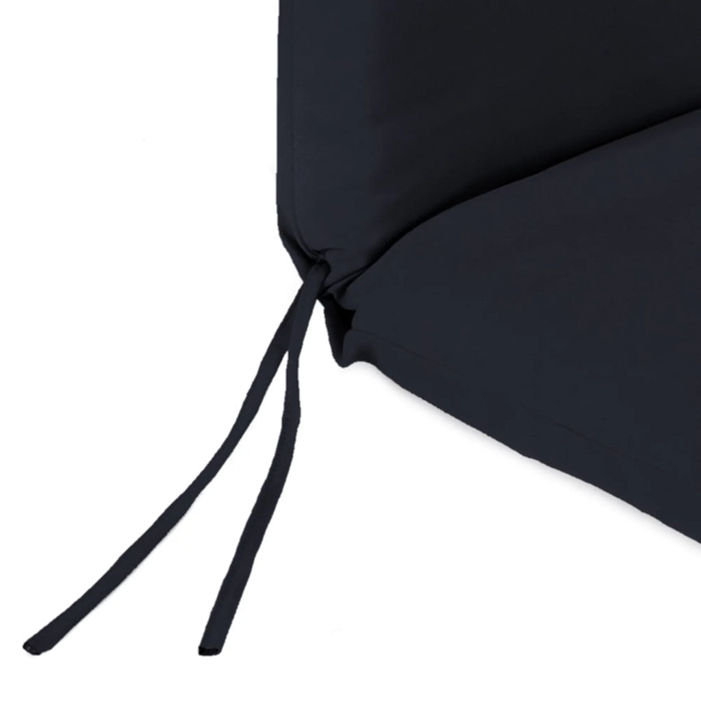Navy Rectangular Outdoor Chair Cushion with Ties D34640