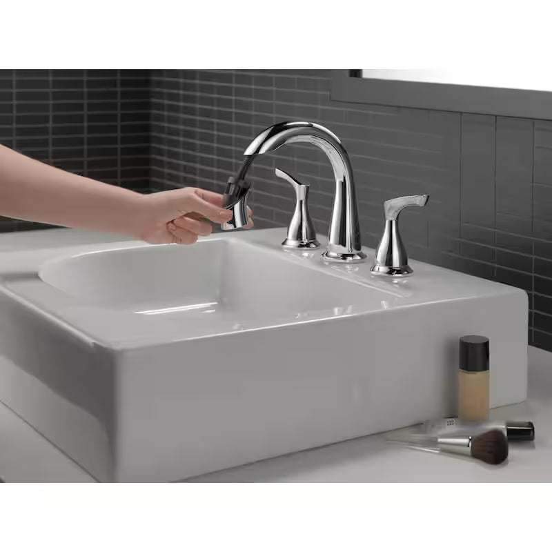 8 in. Widespread 2-Handle Bathroom Faucet with Pull-Down Spout in Chrome H159