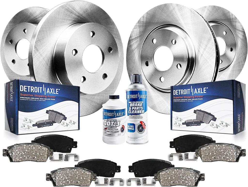 Front Rear Disc Rotors Brake Pads 10pc Set B290