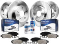Front Rear Disc Rotors Brake Pads 10pc Set B290