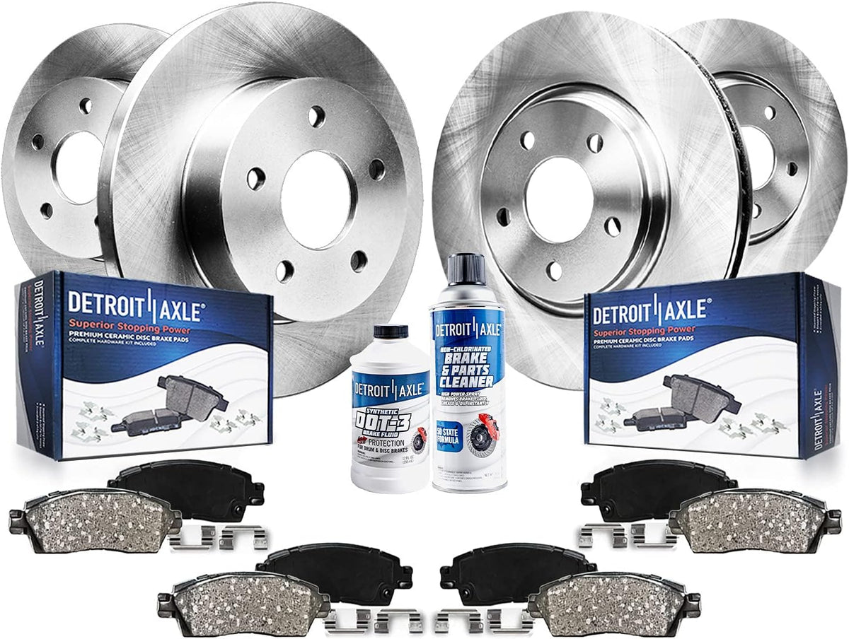 Front Rear Disc Rotors Brake Pads 10pc Set B290