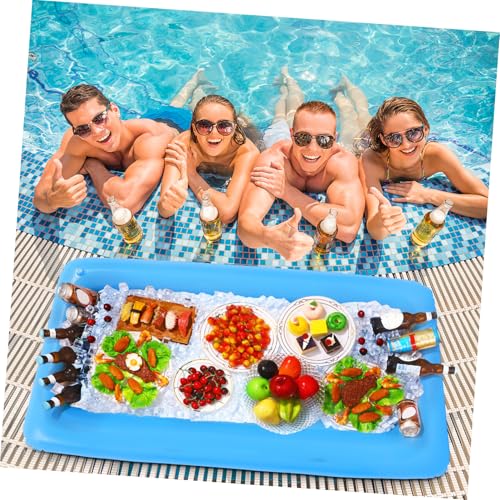 1 Set Inflatable Pool Serving Bar and Mesh Food Tent Set with Drain Plug H2692