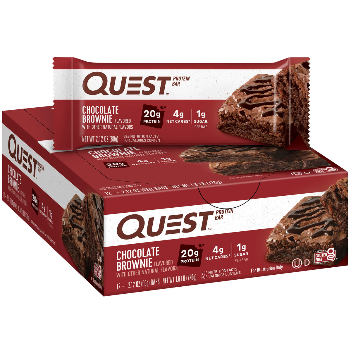 Chocolate Brownie 20g Protein Bar 12 Ct Y57283