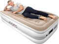 Twin Size Air Mattress with Built-in Pump, 18-inch Inflatable Bed, Pack of 2 P297