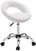 Adjustable White Salon Chair V9481