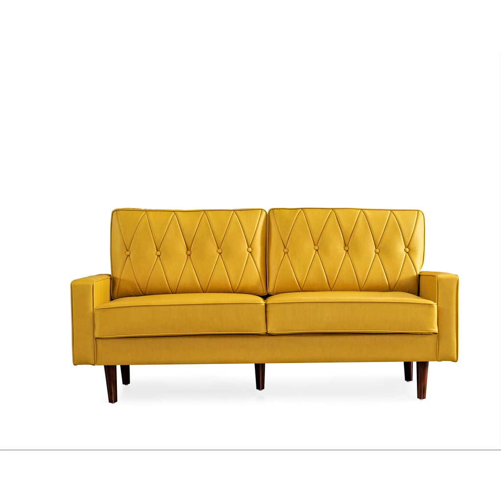 Faux Leather Cushion Back Sofa B63905