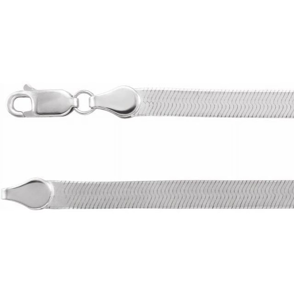 14K White 4.6 mm Flexible Herringbone 18" Chain F147316