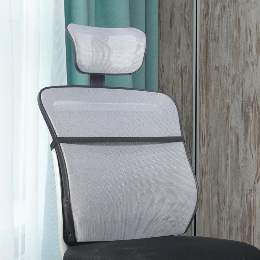 Office Chair Mesh Back Support with Headrest J190