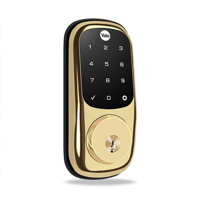 Satin Nickel Finish Push Button Deadbolt with Bluetooth Q893