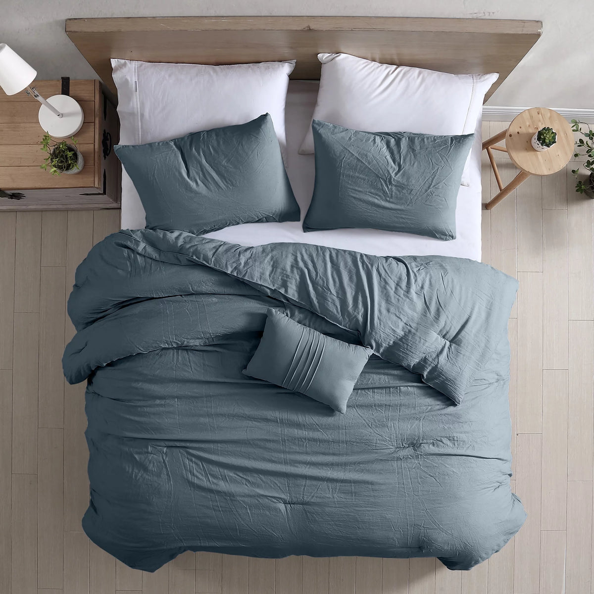 4-Piece Garment Washed Comforter Set K767714