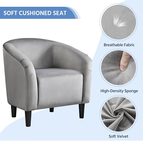 Fabric Accent Armchair with Ottoman X6121
