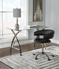 Black Low-Back Desk Chair with Castors B9834