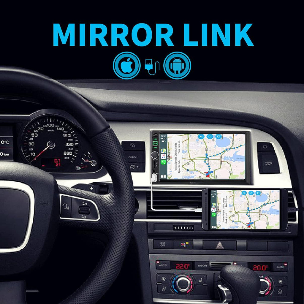 7-Inch Double Din Car Stereo Receiver with Touchscreen M710027