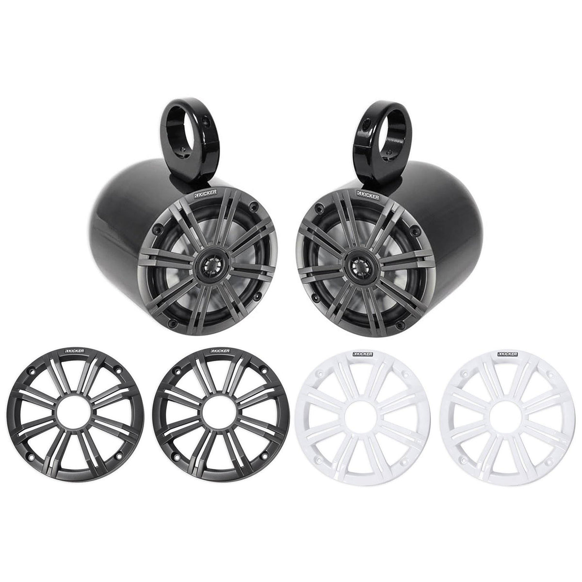 Black Marine Wakeboard Tower Boat Speakers Y683493
