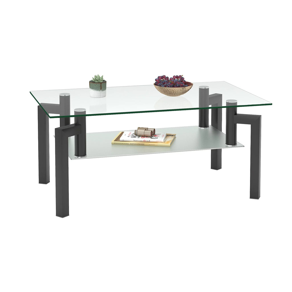 Black Glass Coffee Table D544