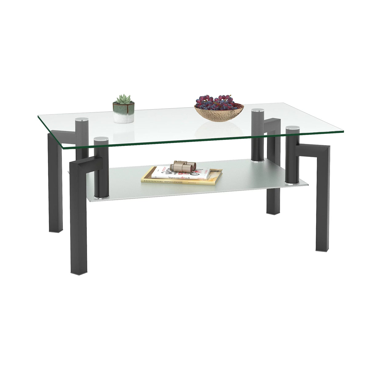Black Glass Coffee Table D544