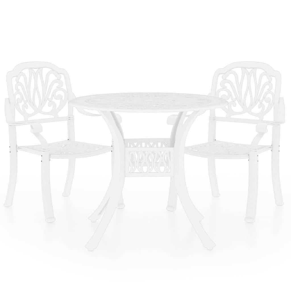 3 Piece Bistro Set Cast Aluminum White P57985