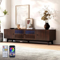 Brown 66 in TV Stand with Storage and LED Light I2930