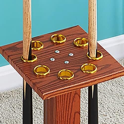 Floor-Standing Pool Cue Rack Holds 8 Cues MDF Billiard Stick Holder L78034