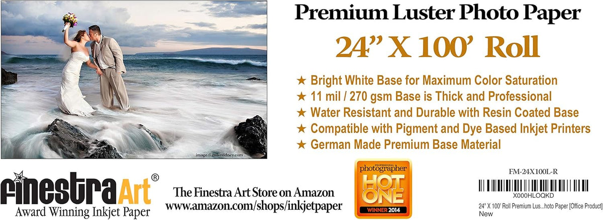 Premium Luster Inkjet Photo Paper Roll D2552