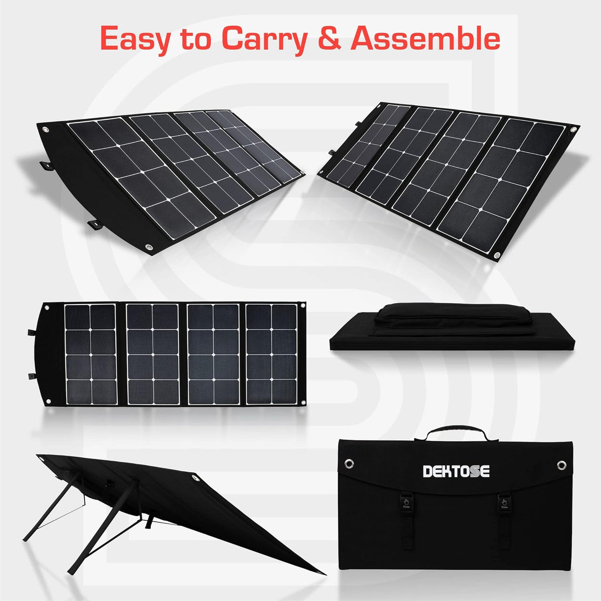 Portable Solar Panel Kit with USB Type-A Cable, 10A Charge Controller, 18DC Output K975151